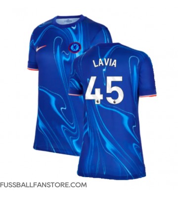 Chelsea Romeo Lavia #45 Replik Heimtrikot Damen 2024-25 Kurzarm